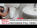 How to install a wall hanging wash basin.. full video a to z.. Wall mount basin kaise lagaen..