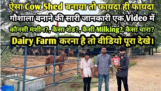 Dairy Farm कैसा हो, पूरा Scientific Video👍 कौनसी मशीन?, कैसा शेड?, कैसी Milking?, कैसा चारा?