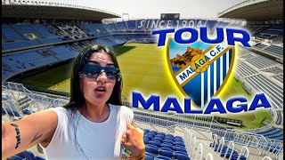 TOUR ESTADIO del MÁLAGA 🤍💙| CAMPO + MUSEO