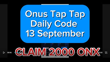 Onus Daily Code 13 September| Daily Code Onus Tap Tap|Onus Daily Code Today #Tap2Earn #Airdrop #ONUS