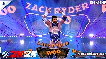 WR3D 2K25 ZACK RYDER (2025) Updated WWE Entrance Custom Graphics Pack & Theme Remix