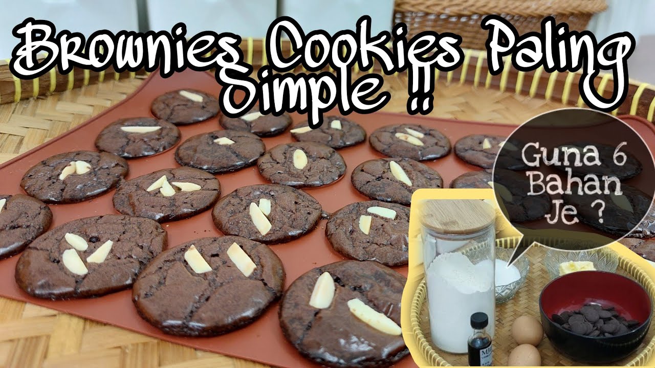 Brownies Cookies mudah menggunakan 6 bahan je Tips brownies cookies
