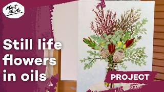 Still life flowers in oils