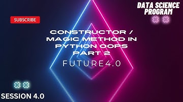 Magic Method | Dunder Method | Class Daigram | Oops Part 2| Python | Data Science Program |Future4.0