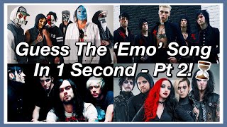 Can You Guess The Song From One Second? - Emo Edition - Part 2