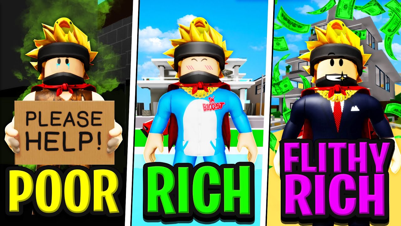 RICH to POOR in ROBLOX BROOKHAVEN!