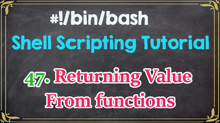 Functions | Returning value from called function in a shell script