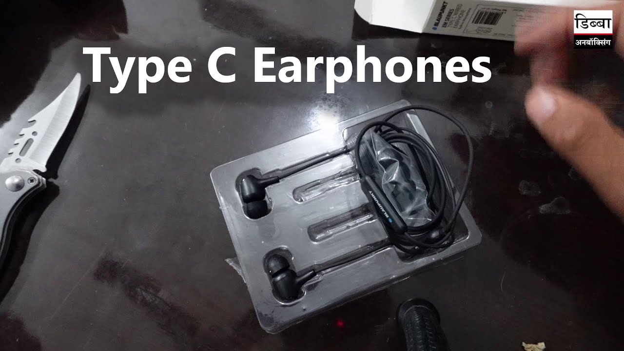 Type C Earphones For Mobile Unboxing Blaupunkt EM01 inEar Type C