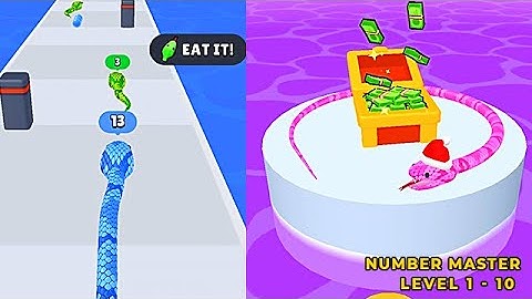 Snake Run Race 3D Gameplay Level 1 - 10