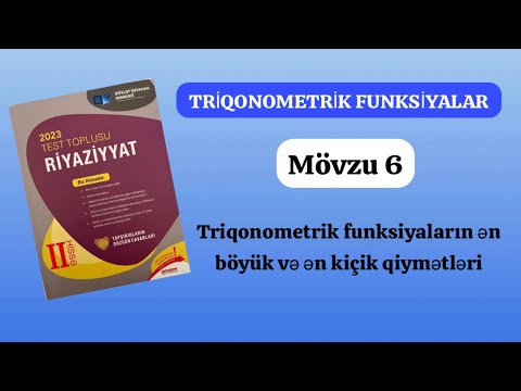 Triqonometrik funksiyaların ən böyük və ən kiçik qiymətləri #triqonometriya #toplu2023 (050575327)