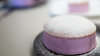 Ube Japanese Cheesecake Recipe | Make bouncy jiggly Ube Japanese Cotton Cheesecake (ASMR baking) 🎂