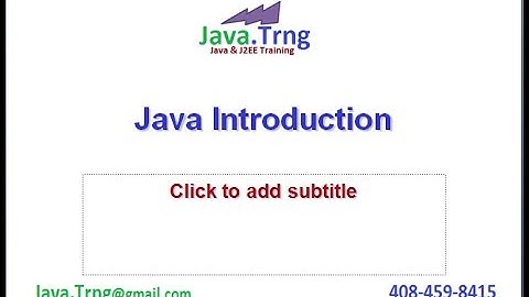 Java Introduction | Online Java J2EE Training