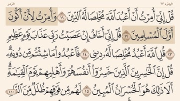 سورة ( الزمر ) من "١١-١٧"