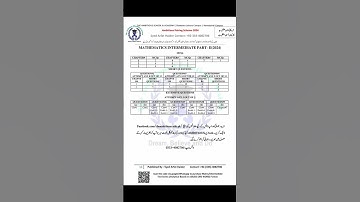 12th class math pairing scheme 2024/2nd year math scheme 2024 Punjab board/12th class schemes#12th