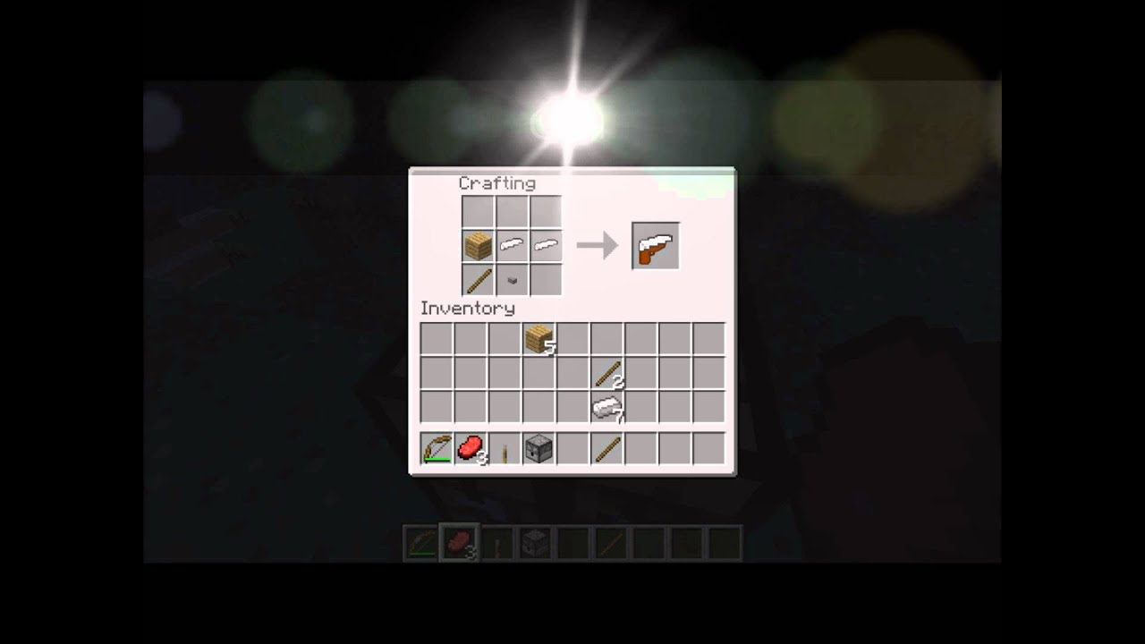 Minecraft Gun crafting ideas - YouTube