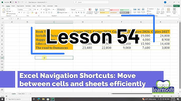 54. Excel Navigation Shortcuts: Move between cells and sheets efficiently