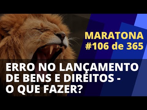 Erro no lançamento de bens e direitos - O que fazer na declaração imposto de renda | 106/365