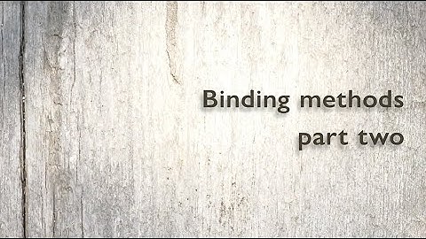 Binding methods - part two - wire-O and spiral.