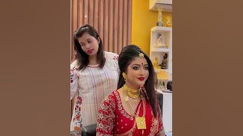💄Bengali Bridal Makeup Look | Red Saree Dulhan Transformation | Wedding Look 2025 