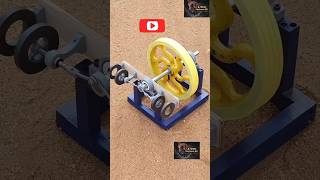 DIY Mini Flywheel Machine ⚙️🔥 | Satisfying Mechanical Engineering Model #handwheel #spinningrod