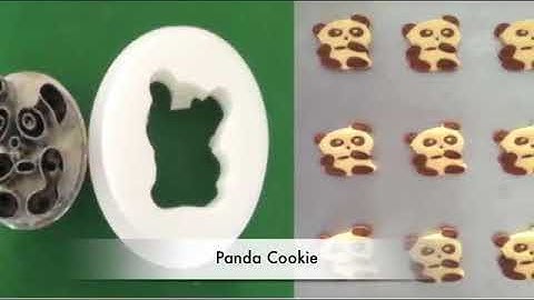 Panda cookies encrusting machine