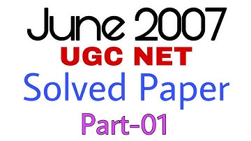 01 UGC NET English June 2007 Paper-02 | AKSRajveer | Literature Lovers