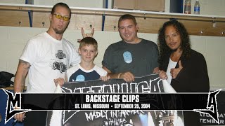 metallica backstage clips st louis mo september 25 2004