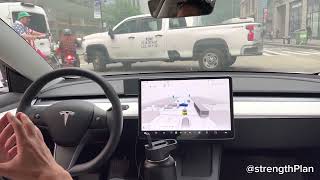 Tesla FSD beta in NYC during worst air quality day ever in the world