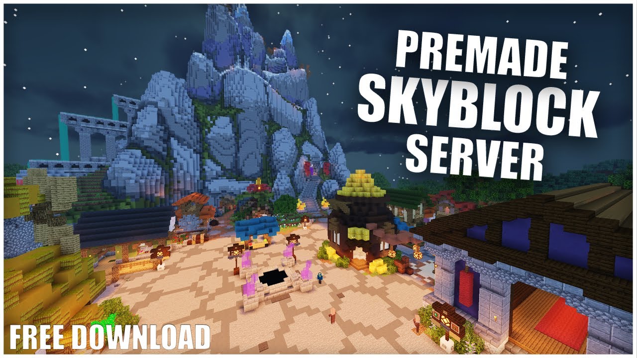 how to get skyblock on minecraft windows