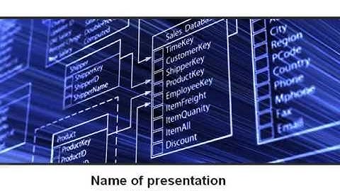 Database Structure PowerPoint Template by PoweredTemplate.com