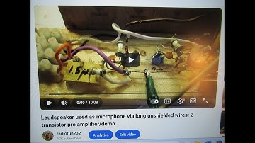 Loudspeaker 4-32 Ohm used as microphone, old video re-uploaded and told more about it (schematic)