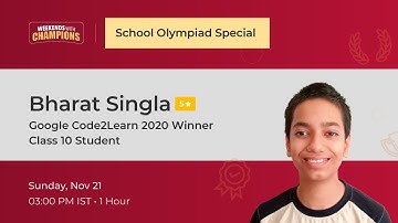 Google Code2Learn Winner & 5 Star Coder #16 | Conversations With CodeChef | Weekends With Champions