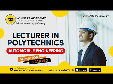 LECTURER IN POLYTECHNICS  | AUTOMOBILE ENGINEERING | ADMISSION STARTED | SYLLABUS