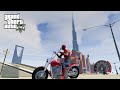 GTA 5 Spiderman Motorcycle Stunts SpiderMan Jumps Car Episode#1