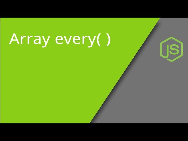 JavaScript Array every method