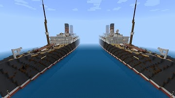 Minecraft RMS Lusitania and Mauretania