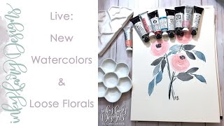 Late Night Watercolor Florals {New Watercolors!} @inkyfairydesigns