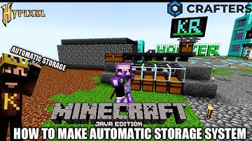 HOW TO MAKE AUTOMATIC STORAGE SYSTEM #craftersmc #wenpixel #satnetwork #stnetwork ..