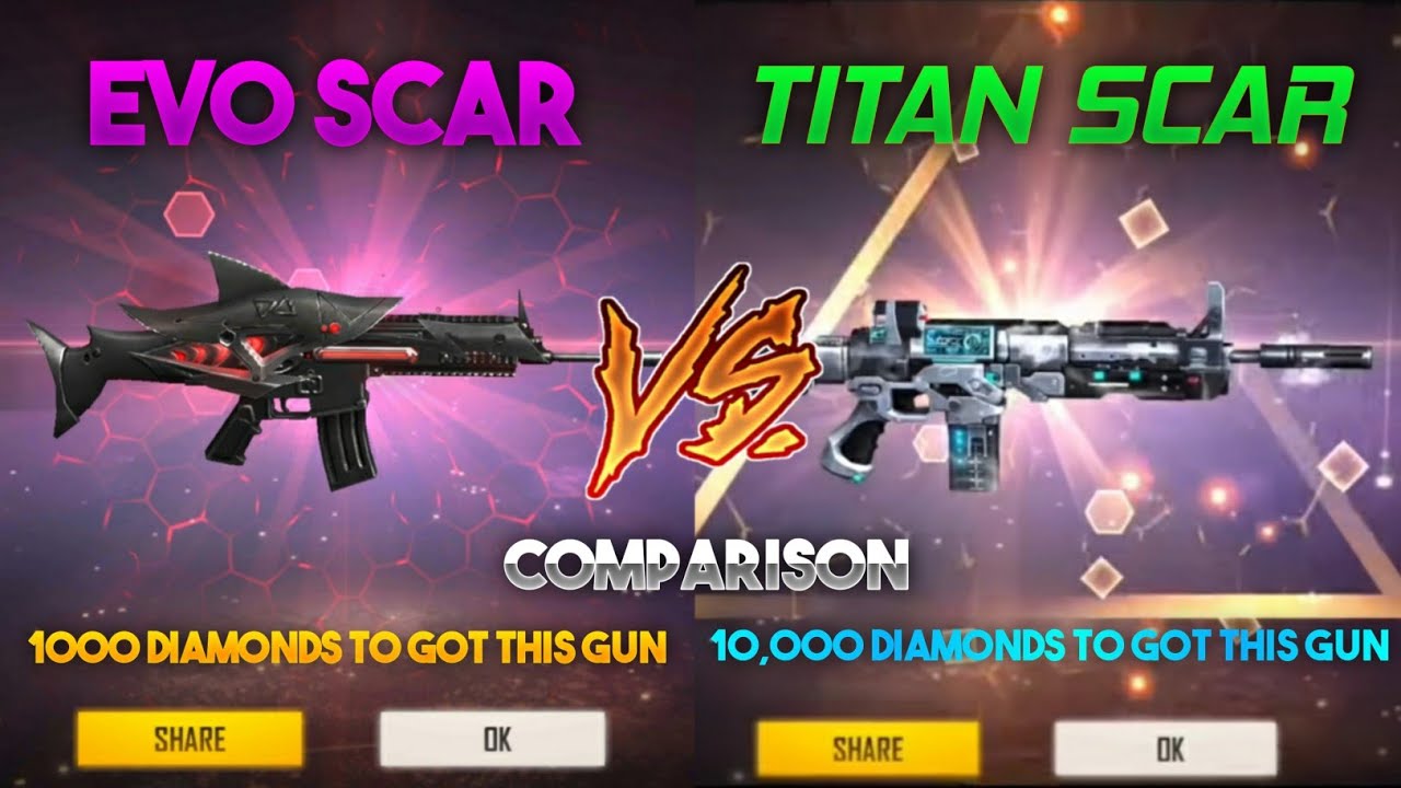 Evo Scar vs Titan Scar Comparison / What Is The Best Gun / Gaming With Hari