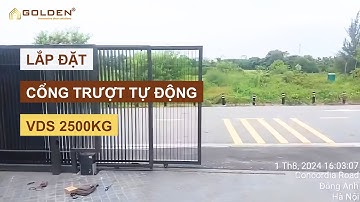 Lắp đặt cổng trượt VDS 2500 tại Đông Anh Hà Nội