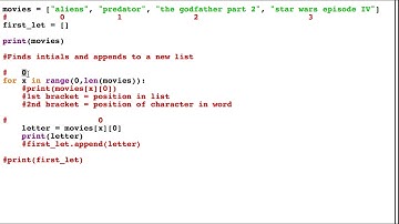 Find first letter from a list or array in Python