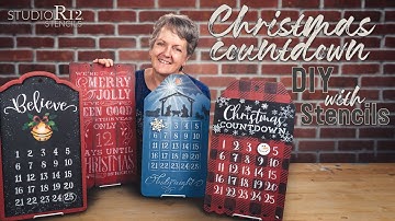 Stencil a Nativity Scene Christmas Countdown by StudioR12 | Paint Christmas Decor | 4 Design Ideas