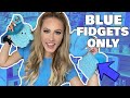 NO BUDGET BLUE ONLY FIDGET SHOPPING CHALLENGE! 🦋🌀💙