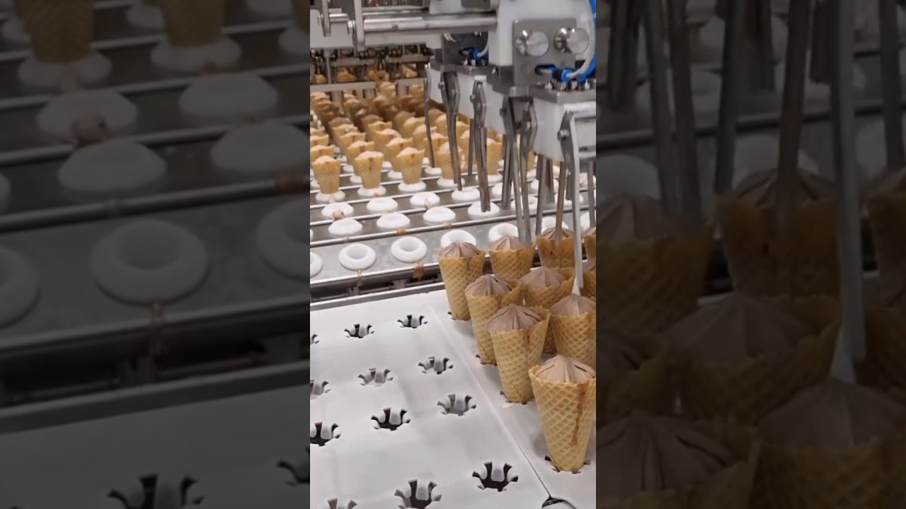 Automatic Ice Cream Cone Filling Machine 🍦