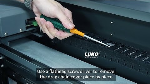 How to replace the ink tube in the drag chain/How to remove the drag chain cover | LINKO DTF Printer