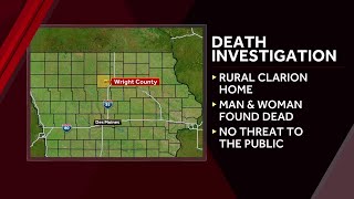 Officials investigating after 2 people found dead in a north central Iowa home