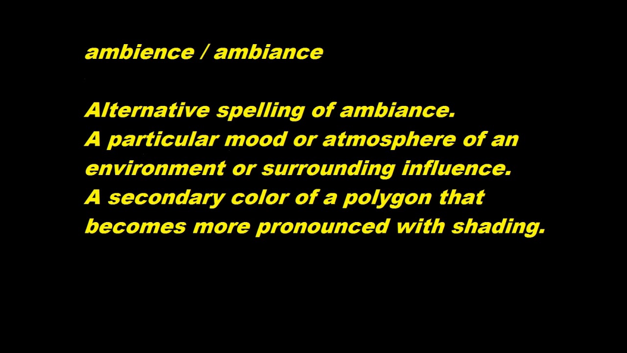 Ambience meaning