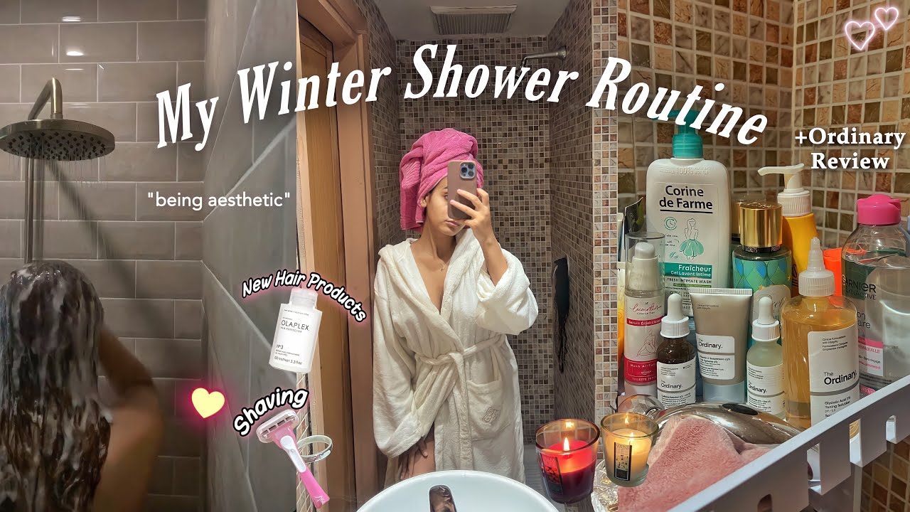 My Winter Shower Routine🛁🌨️💐|روتيني للحمام في الشتاء🧖🏻‍♀️(Shaving🪒,Body wash🧴,Hair wash🥰..)