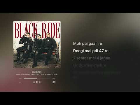 BLACK RIDE - DHANDA NYOLIWALA, HAMMY MUZIC ( LYRICS )