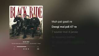 BLACK RIDE - DHANDA NYOLIWALA, HAMMY MUZIC ( LYRICS )